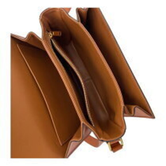 Celine Triomphe Bag Tan Textile Calf Leather - Picture 5 of 11
